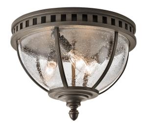 Elstead Kichler - Vonkajšie stropné svietidlo HALLERON 3xE14/40W/230V IP44 antracit