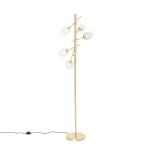 Klasická stojaca lampa zlatá so sklom - Elien