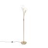 Moderná stojaca lampa zlatá s opálovým sklom 5-light - Athens