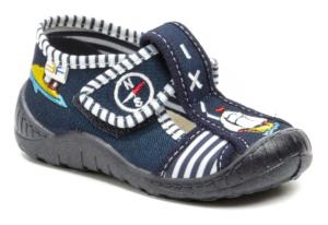 3F chlapčenské modré papuče loď 2K5-9 EUR 24