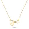 Brilio Silver Nežný pozlátený náhrdelník Nekonečno NCL54Y