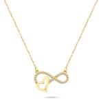 Brilio Silver Nežný pozlátený náhrdelník Nekonečno NCL54Y