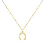 Brilio Silver Pozlátený náhrdelník pre šťastie Podkova NCL66Y (retiazka, prívesok)