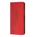 Peňaženkové puzdro Diamond Pattern case červené – Motorola Moto E32 / E32s