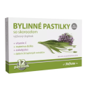MEDPHARMA Bylinné pastilky bez cukru so skorocelom materina dúška vitamín C 1x12 ks