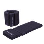 Sportago Fity Groove silikónové závažie na členky 2x0,5 kg, čierne
