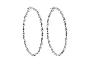 Linda`s Jewelry Náušnice Kruhy Twisted chirurgická oceľ IN254