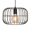 Závesná lampa Zenith v tvare klietky, čierna