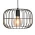 Závesná lampa Zenith v tvare klietky, čierna