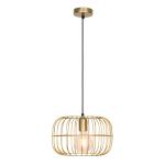Závesná lampa Zenith v tvare klietky, zlatá