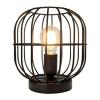 Stolná lampa Zenith v tvare klietky, čierna