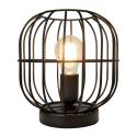 Stolná lampa Zenith v tvare klietky, čierna