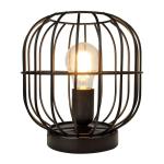Stolná lampa Zenith v tvare klietky, čierna