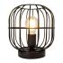 Stolná lampa Zenith v tvare klietky, čierna