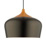 Kovová závesná lampa Voltige v čiernej