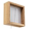 Nástenné LED svetlo Window, 37x37 cm, dubové drevo