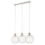 Závesná lampa Barbado, troj-plameňová v bielej