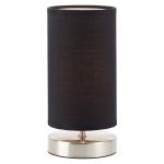 Clarie stolná lampa s čiernym textilným tienidlom