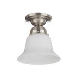 Stropné svietidlo Alena matný nikel tienidlo sklo