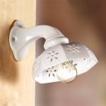 Biele keramické nástenné svietidlo SCODELLINA