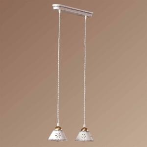 2-pl. závesná lampa NONNA z bielej keramiky