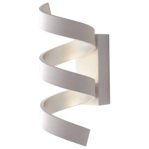 Nástenné LED Helix, biela-striebro, výška 26 cm