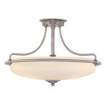 Stropné svietidlo Griffin s odstupom nikel Ø 57 cm