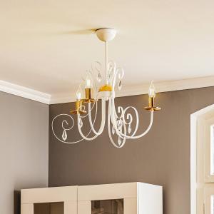 Visiaci luster Foreman 3, 3-plameňový bielo-medený