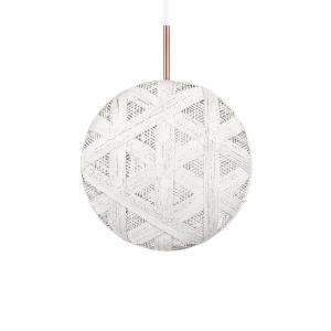 Forestier Chanpen M Hexagonal závesná lampa biela