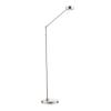 Štíhla stojaca LED lampa Elegance, 3 kĺby, nikel