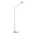 Štíhla stojaca LED lampa Elegance, 3 kĺby, nikel