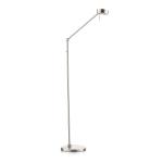 Štíhla stojaca LED lampa Elegance, 3 kĺby, nikel