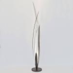 Palustre – čierno-hnedá-strieborná stojaca lampa