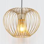 Závesná lampa Protetto, zlatá, Ø 42 cm