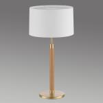 Drevená stolná lampa Lignum tienidlo chinc mosadz