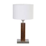HerzBlut Dana stolná lampa drevená základňa orech