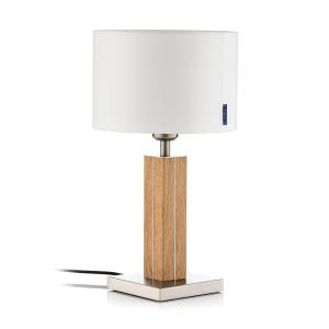 HerzBlut Dana stolná lampa prírodný dub biela 41cm