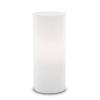 Stolná lampa Edo v bielom skle, výška 23 cm