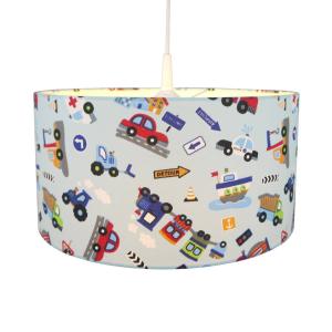 Závesná lampa Vozidlá modrá