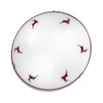 Stropné svietidlo Nonna Hirsch bielo-červené Ø40cm