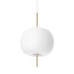 Kundalini Kushi závesná lampa Ø 33 cm mosadz/biela