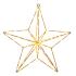 LED ozdobné svetlo zlaté hviezdy 37x36 cm