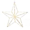 LED dekoratívne svetlo strieborná hviezda 37x36 cm