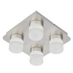 Stropné LED svietidlo Stefanie, 4-plameňové, oceľ