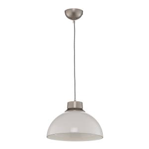 Závesná lampa Mara striebro tienidlo opálová biela