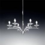 Visiaci luster ICARO 6-pl. krištáľové sklo chróm