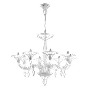 Visiaci luster Dedalo osem-plameňový biely