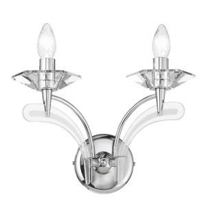 Nástenné svietidlo Icaro dvoj-plameňové chróm