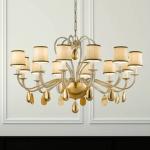 Visiaci luster ANOUK krémovej farby, 115 cm