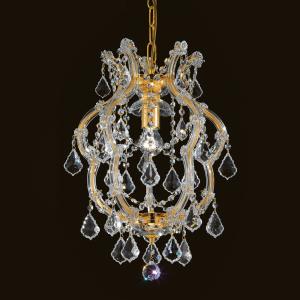 Lesklá krištáľová závesná lampa Deira